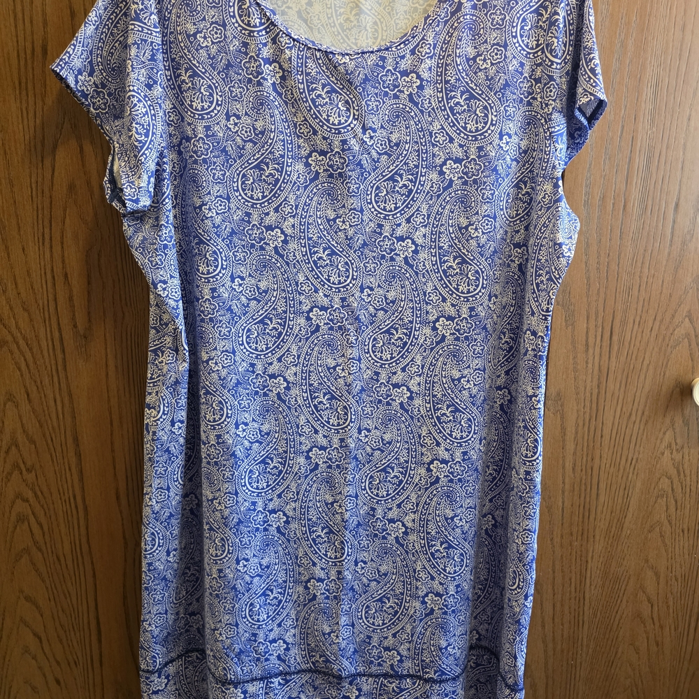 Blue Paisley Women's Top